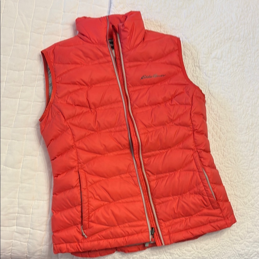 Eddie Bauer Red Quilted Puffer Vest